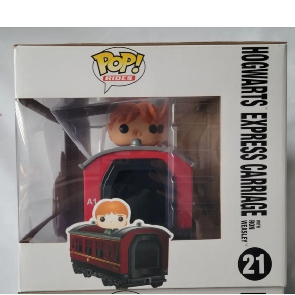 Funko Pop! Rides Hogwarts Express Engine #20 Harry Potter #21 Ron & #22 Hermione - Picture 8 of 16